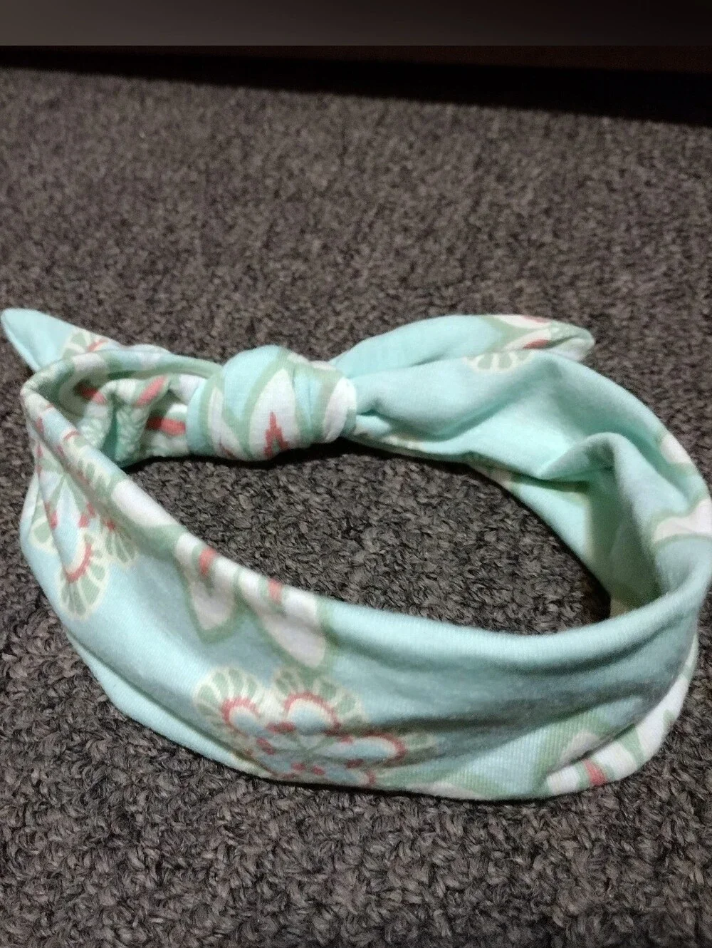 Infant Mint Floral Knot Headband